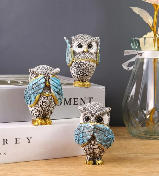 Polyresin Creative Ornament, Owl Design Decoration Craft