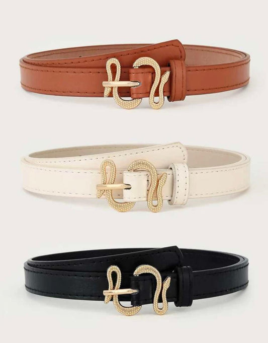 Multicolor Metal Buckel Belt